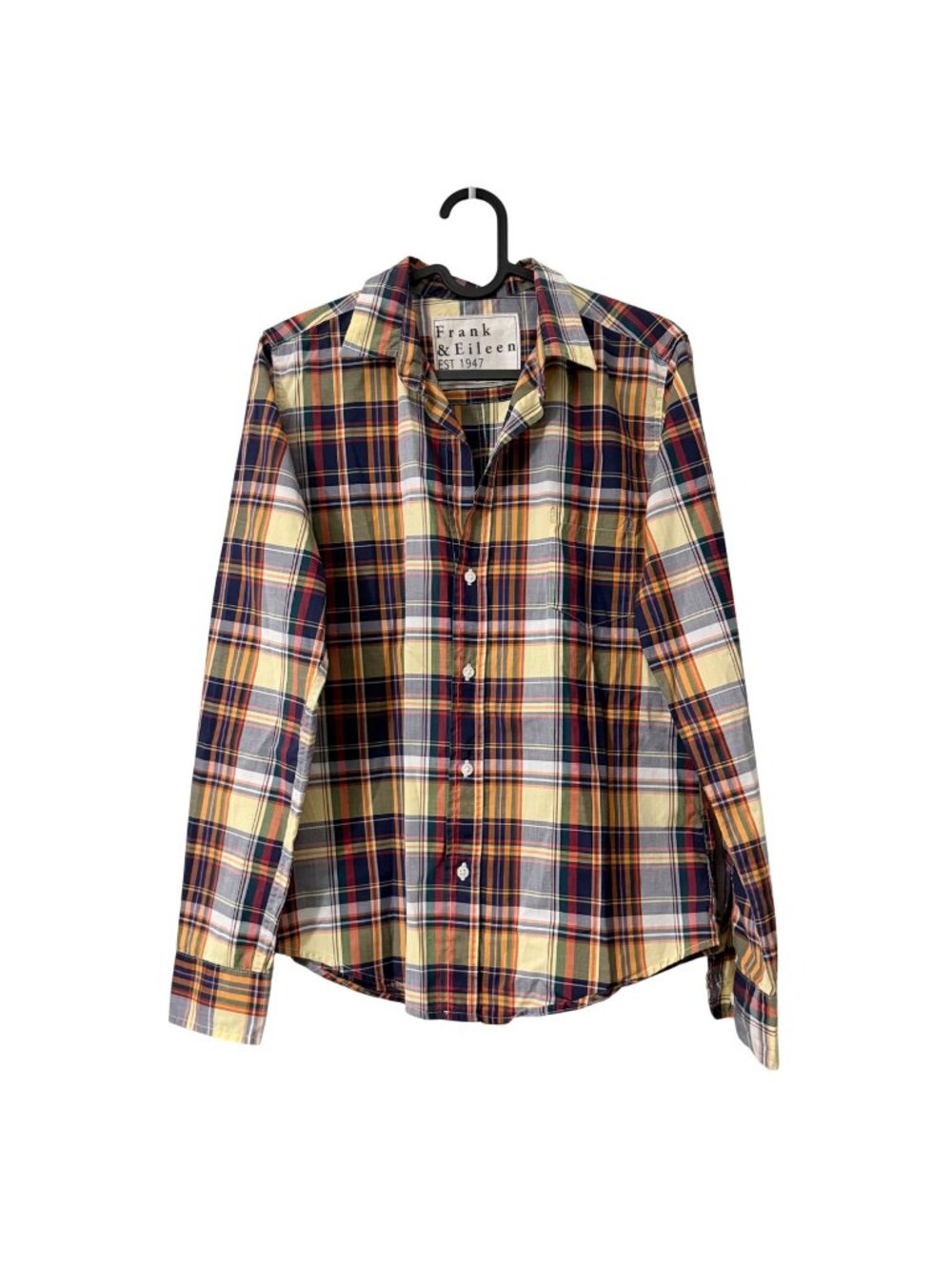 Frank & Eileen Multicolor Plaid Cotton Long Sleeve Button Shirt Womens Small